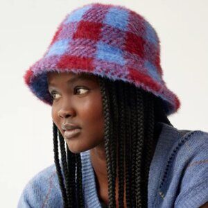 Urban Outfitters Juno Fuzzy Patterned Bucket Hat